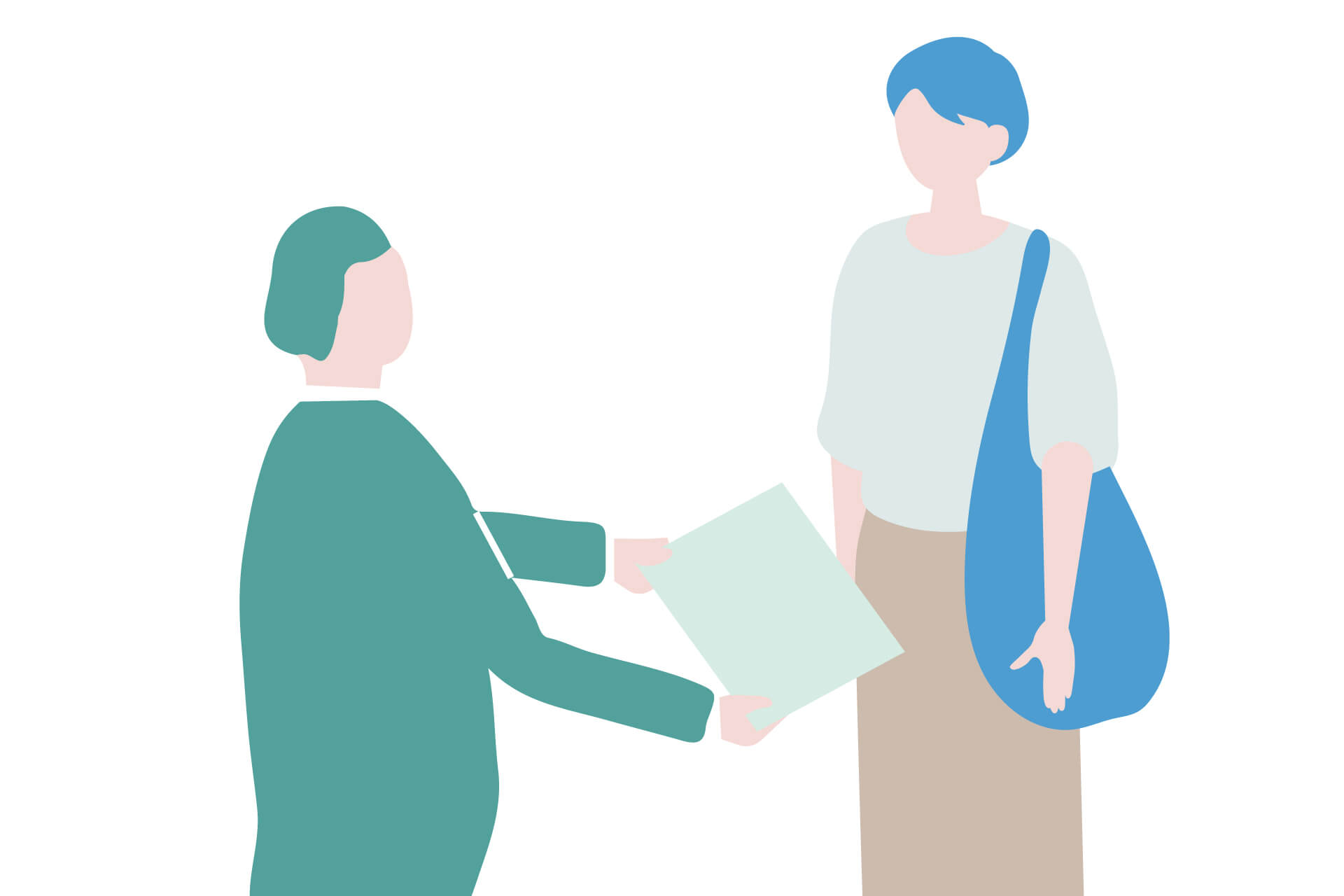 チラシ／サンプル配布 イメージイラスト