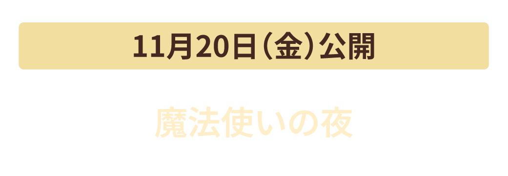 11月20日（金）公開　魔法使いの夜